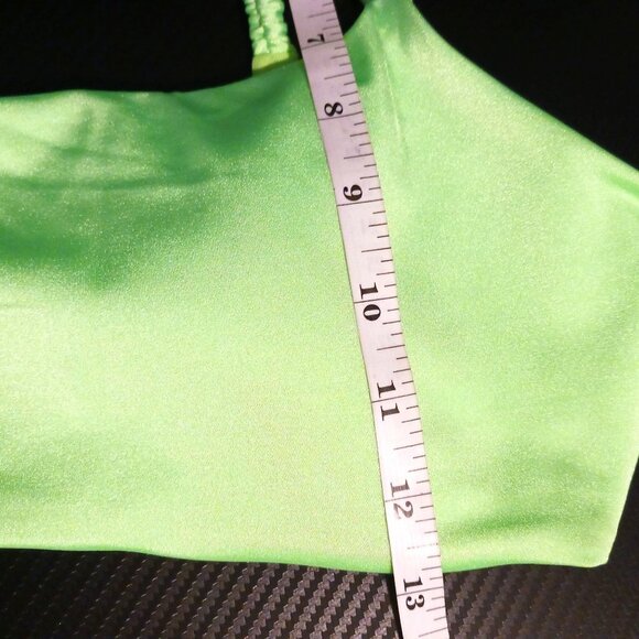 NEW‎ Peixoto Karol Stretch Ruched Bikini Swim Top in Lime Glow, Size XL - Picture 12 of 12